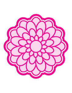 3D Uitsteker op Maat: Chrysant met Stempel