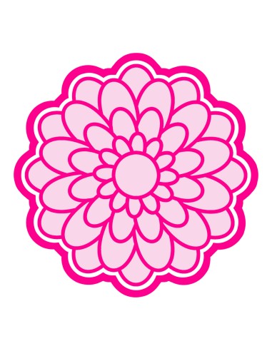 3D Uitsteker op Maat: Chrysant met Stempel