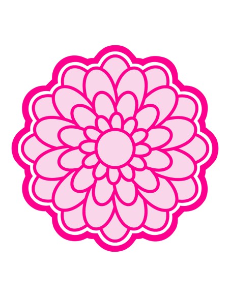 3D Uitsteker op Maat: Chrysant met Stempel