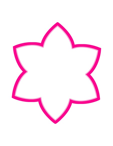 3D Uitsteker op Maat: Bloem 2 - Los of Set