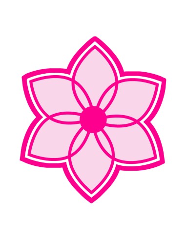 3D Uitsteker op Maat: Bloem 2 met Stempel