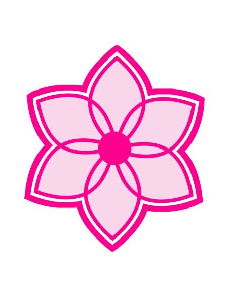 3D Uitsteker op Maat: Bloem 2 met Stempel