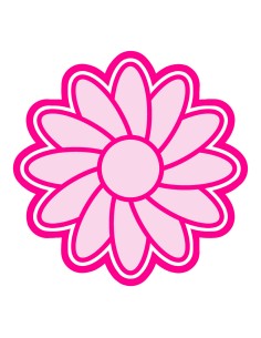 3D Uitsteker op Maat: Bloem 3 met Stempel