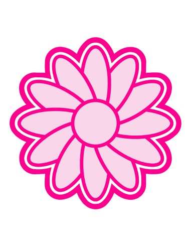 3D Uitsteker op Maat: Bloem 3 met Stempel