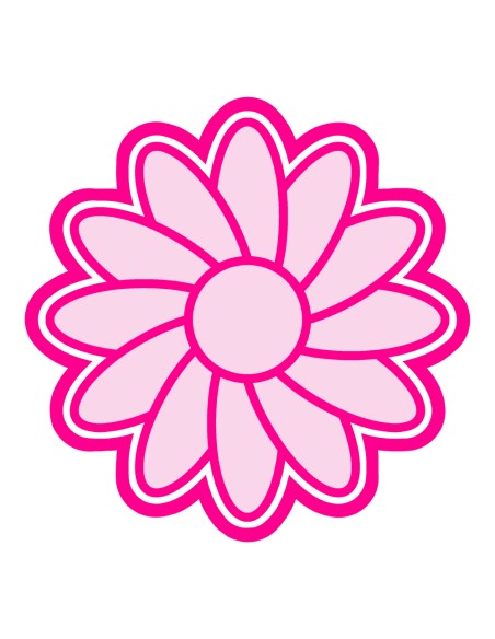 3D Uitsteker op Maat: Bloem 3 met Stempel