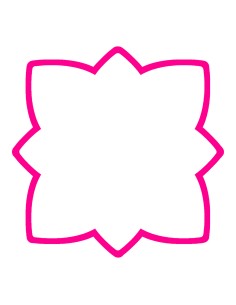 3D Uitsteker op Maat: Bloem 4 - Los of Set