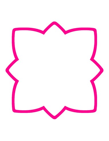 3D Uitsteker op Maat: Bloem 4 - Los of Set