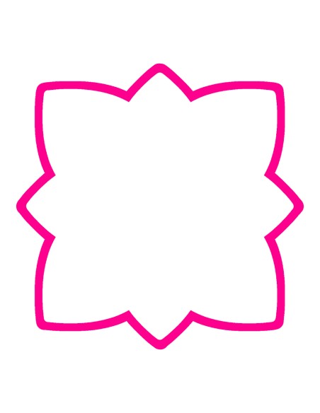 3D Uitsteker op Maat: Bloem 4 - Los of Set