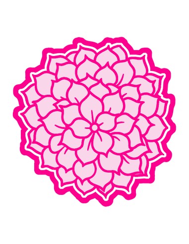 3D Uitsteker op Maat: Hortensia met Stempel