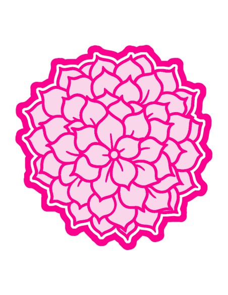 3D Uitsteker op Maat: Hortensia met Stempel