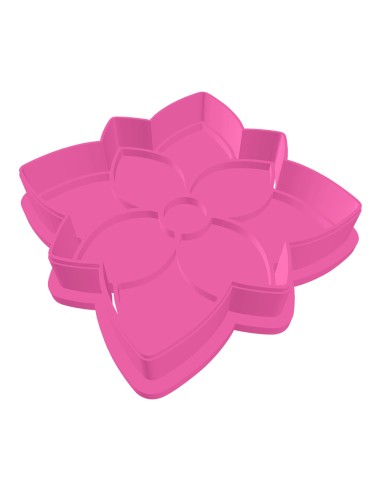 3D Uitsteker op Maat: Bloem 4 met Stempel