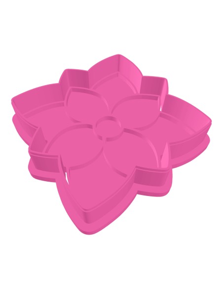 3D Uitsteker op Maat: Bloem 4 met Stempel