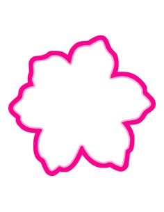 3D Uitsteker op Maat: Hibiscus - Los of Set