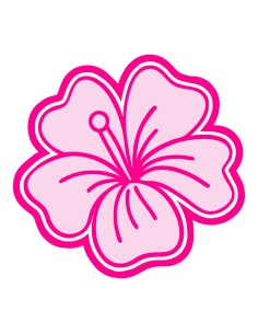 3D Uitsteker op Maat: Hibiscus met Stempel