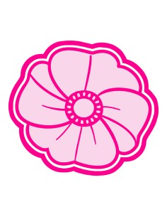 3D Uitsteker op Maat: Klaproos met Stempel