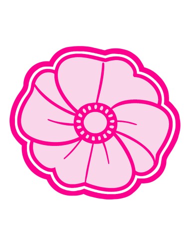 3D Uitsteker op Maat: Klaproos met Stempel