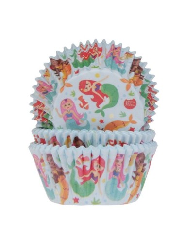 House of Marie Baking Cups Zeemeermin -48st-