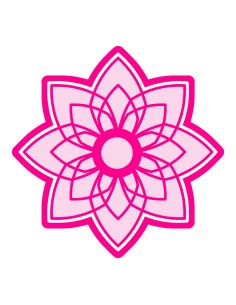 3D Uitsteker op Maat: Bloem 5 met Stempel