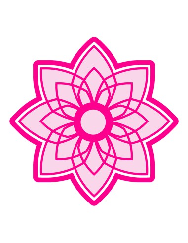 3D Uitsteker op Maat: Bloem 5 met Stempel