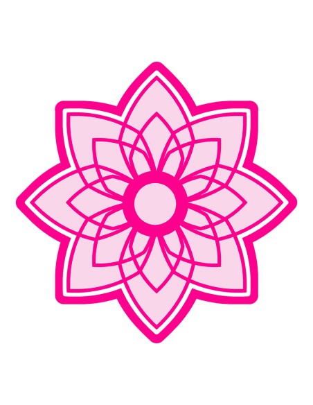 3D Uitsteker op Maat: Bloem 5 met Stempel