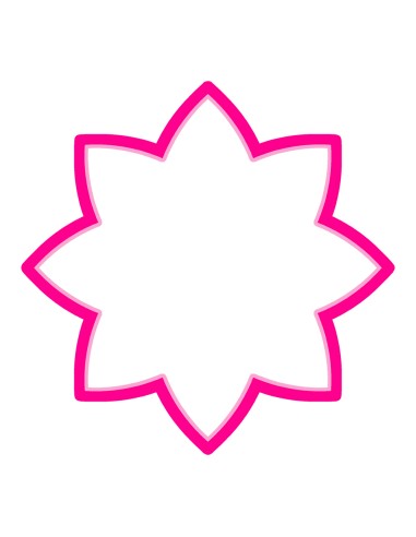 3D Uitsteker op Maat: Bloem 5 - Los of Set