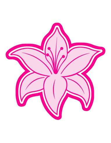 3D Uitsteker op Maat: Lelie met Stempel