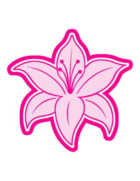 3D Uitsteker op Maat: Lelie met Stempel