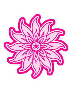 3D Uitsteker op Maat: Orchidee met Stempel