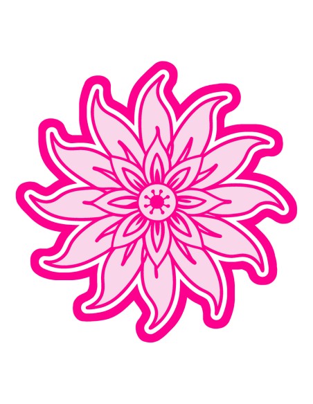 3D Uitsteker op Maat: Orchidee met Stempel