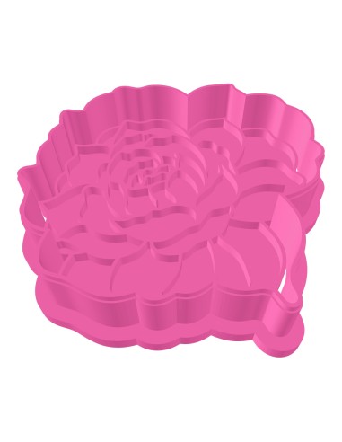 3D Uitsteker op Maat: Pioenroos met Stempel