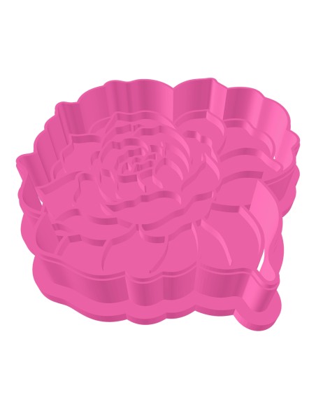 3D Uitsteker op Maat: Pioenroos met Stempel