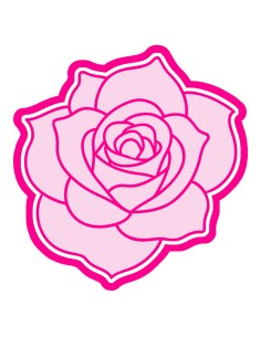 3D Uitsteker op Maat: Roos 1 met Stempel