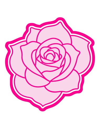 3D Uitsteker op Maat: Roos 1 met Stempel