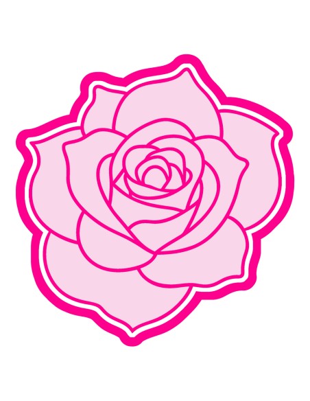 3D Uitsteker op Maat: Roos 1 met Stempel