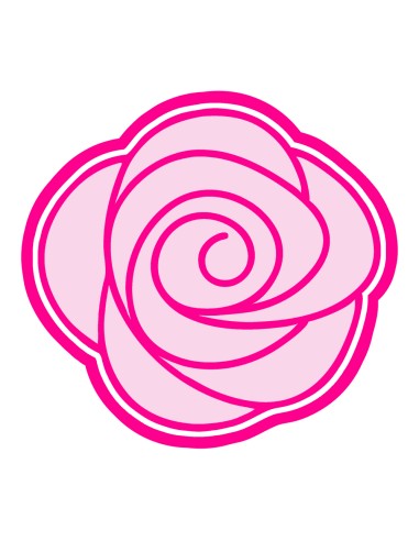 3D Uitsteker op Maat: Roos 2 met Stempel