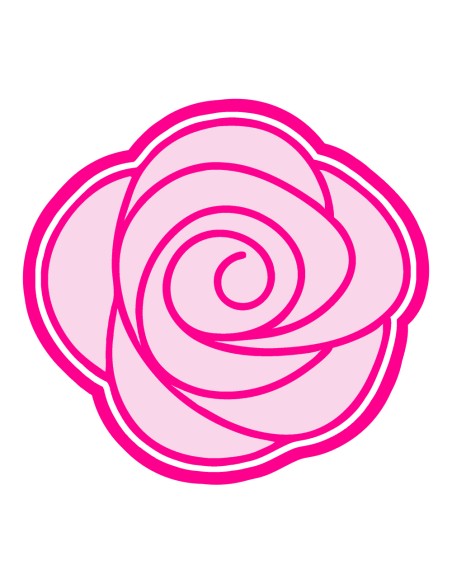 3D Uitsteker op Maat: Roos 2 met Stempel