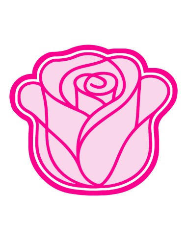 3D Uitsteker op Maat: Roos 3 met Stempel