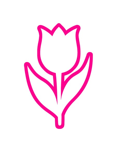 3D Uitsteker op Maat: Tulp 1 - Los of Set