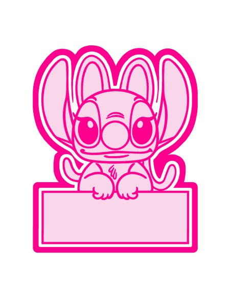 3D Uitsteker op Maat: Angel met Bord Leeg met Stempel