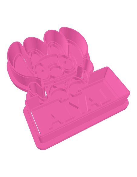 3D Uitsteker op Maat: Angel met Bord en Naam met Stempel