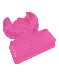 3D Uitsteker op Maat: Stitch met Bord en Naam met Stempel 2