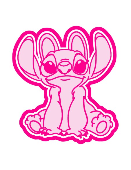 3D Uitsteker op Maat: Angel Zittend met Stempel