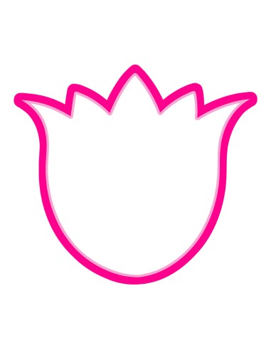 3D Uitsteker op Maat: Tulp 2 - Los of Set