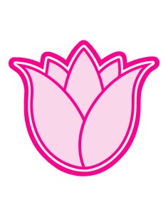 3D Uitsteker op Maat: Tulp 2 met Stempel