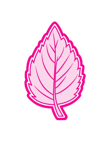 3D Uitsteker op Maat: Blad Roos met Stempel