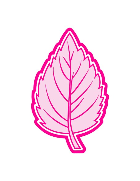 3D Uitsteker op Maat: Blad Roos met Stempel