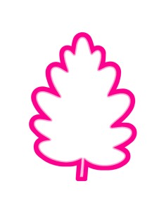 3D Uitsteker op Maat: Blad Eik - Los of Set