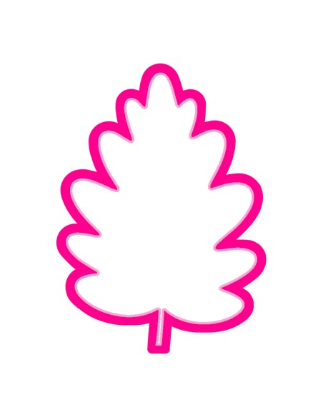 3D Uitsteker op Maat: Blad Eik - Los of Set