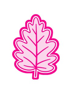 3D Uitsteker op Maat: Blad Eik met Stempel