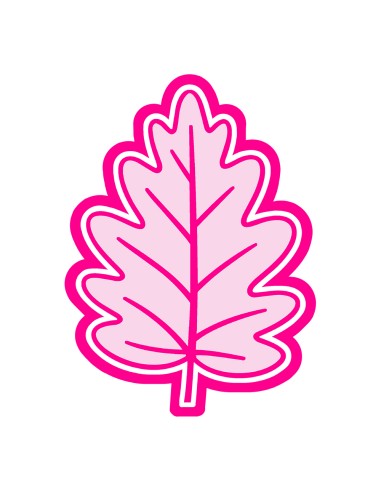 3D Uitsteker op Maat: Blad Eik met Stempel